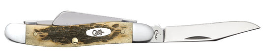 Case Amber Bone Peach Seed Jig CS Medium Stockman (00039)