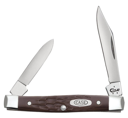 Case Jigged Brown Synthetic Small Pen (00083)