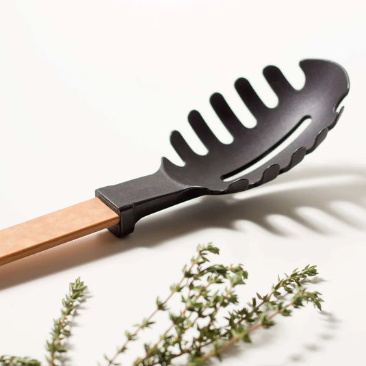 Epicurean Gourmet Series Pasta Server, Natural + Black 13.5