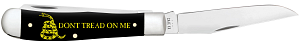 Case Smooth Black Synthetic Trapper, Don't Tread On Me (06090)