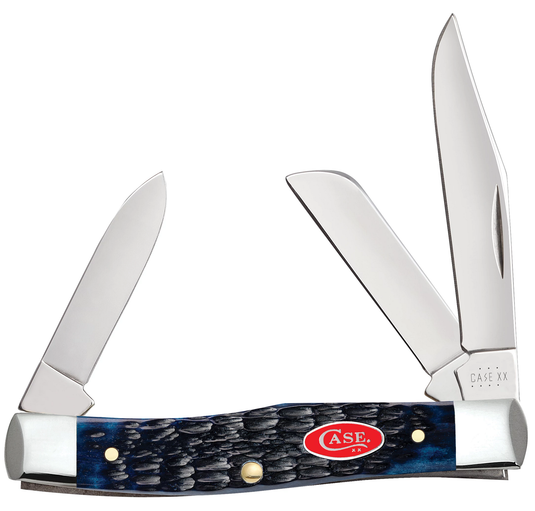 Case Rogers Jig Navy Blue Bone Medium Stockman (07049)