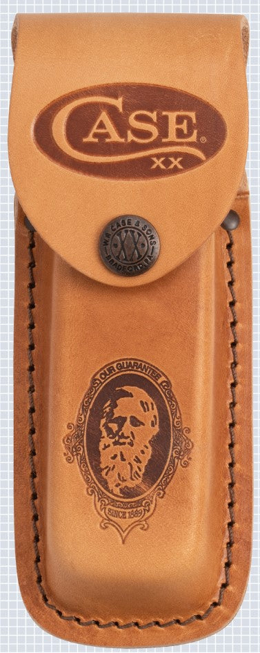 Case Job Case Genuine Brown Leather Large Sheath (09027)