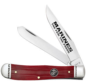Case USMC Smooth Red G10 Smooth Trapper (13197)