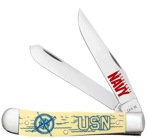 Case U.S. Navy Smooth Yellow Synthetic Trapper (17728) - DISCONTINUED