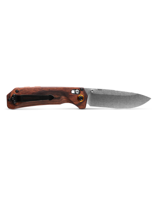 Benchmade Grizzly Creek AXIS Lock with Guthook, Wood/Orange (15062)