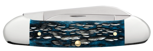 Case Pocket Worn® Peach Seed Jig Mediterranean Blue Bone Canoe (51853) - DISCONTINUED
