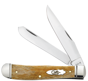 Case Smooth Antique Bone Trapper, Fluted Bolsters (58182)