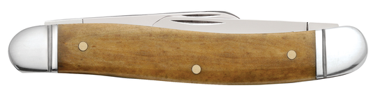 Case Smooth Antique Bone Medium Stockman, Fluted Bolsters (58185)