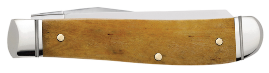 Case Smooth Antique Bone Mini Trapper, Fluted Bolsters (58188)
