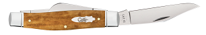 Case Smooth Antique Bone Large Stockman, Fluted Bolsters (58204)