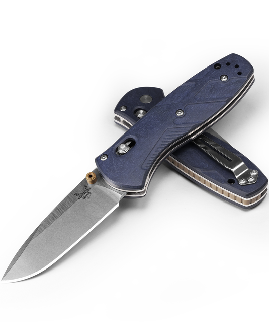 Benchmade Mini Barrage® AXIS Assist Blue Canyon Richlite (585-03)