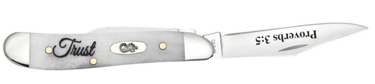 Case Trust Embellished Smooth Natural Bone Peanut, Proverbs 3:5 (60867)