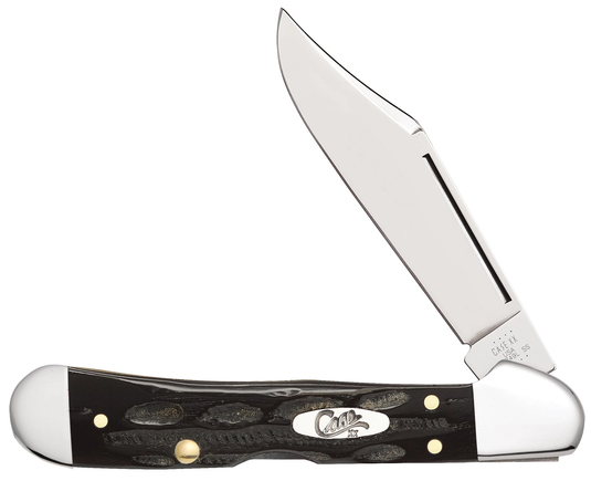 Case Black Jigged Buffalo Horn Mini CopperLock® (65022)