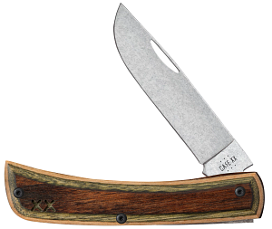 Case Crossroads Brown Green Laminate Wood Sod Buster® Jr. S35VN (66381)