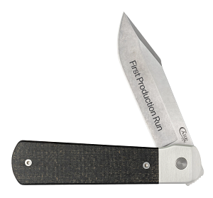 Case Smooth Black Burlap Micarta® Longhouse™, First Production Run (81910)