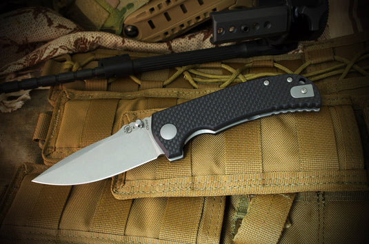 Spartan Blades Astor Liner Lock Black Carbon Fiber G10 (SFBL8CF)