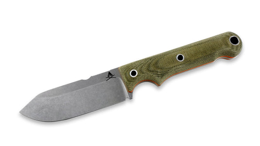 White River Firecraft® FC4 OD Canvas Micarta / Orange G10 Liner  (WRFC4)