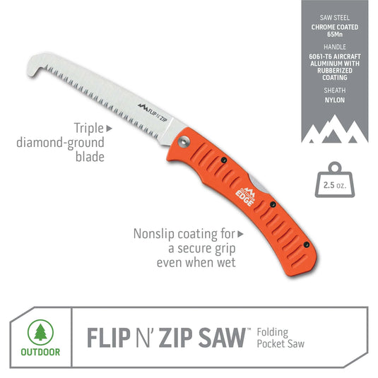 Outdoor Edge Flip-N-Zip Saw, Orange (FW-45)
