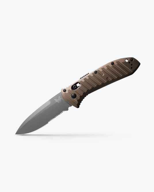 Benchmade Presidio® II Auto, Dark Earth Aluminum, M4 Serrated (5700SGY-1)
