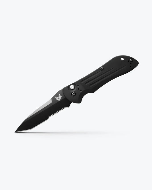 Benchmade Stryker® Auto, Black Aluminum, 154CM Serrated (9101SBK)