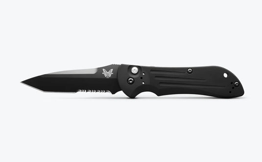 Benchmade Stryker® Auto, Black Aluminum, 154CM Serrated (9101SBK)