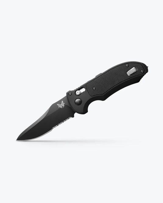 Benchmade Triage® Auto, Black Aluminum & G10, N680 Serrated (9170SBK)