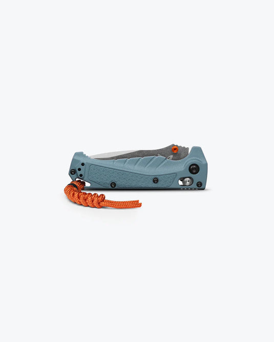 Benchmade Mini Adira™ AXIS® Lock MagnaCut Depth Blue Grivory®, Partially Serrated (18065S)
