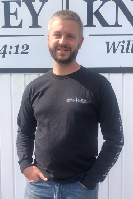 Willey Knives Flag Logo Long Sleeve T-Shirt,  Black