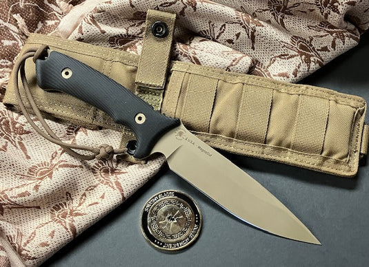Spartan Blades Elite Harsey Difensa, FDE / Black, Magnacut (SB19DEBKNLTN)