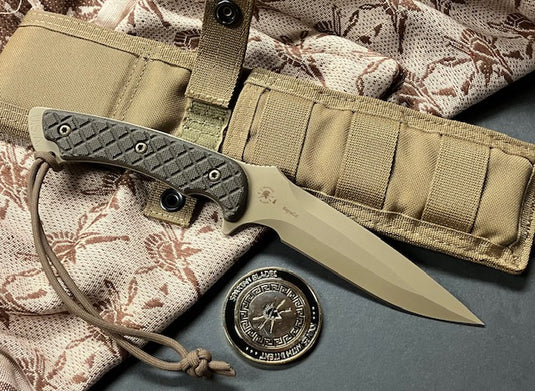 Spartan Blades Elite Ares, FDE / Green, MagnaCut (SB1DEGRNLTN)