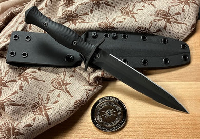 Spartan Blades Elite Harsey Dagger, Black / Black, Magnacut (SB49BKBKKYBK)