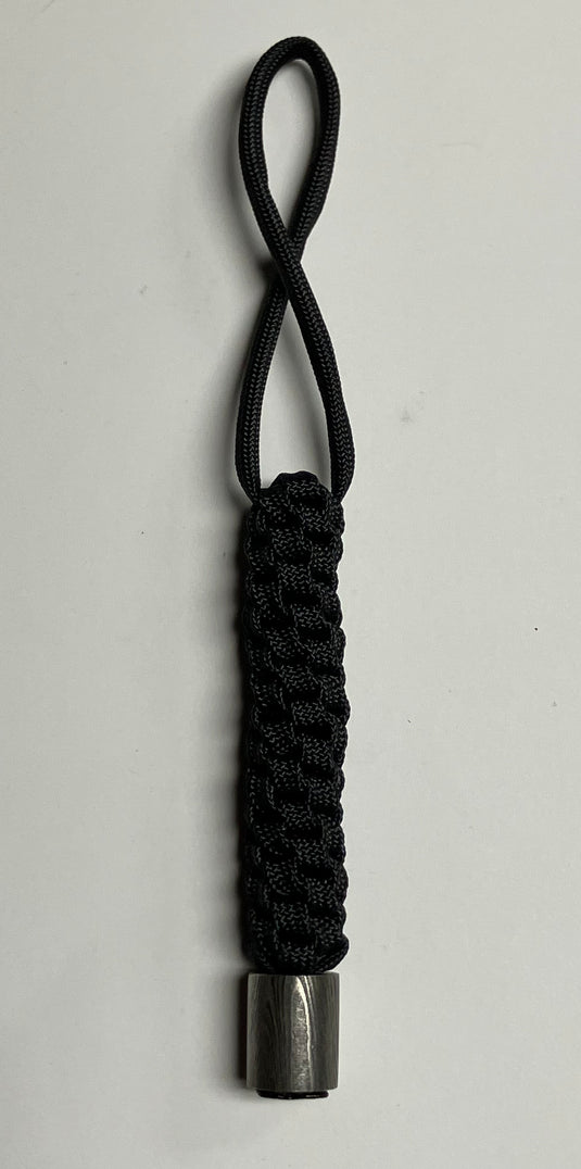 Anchor's Knot 550 Paracord Spiral Knot Lanyard with Straight Barrel Damascus Bead (AKBDB)