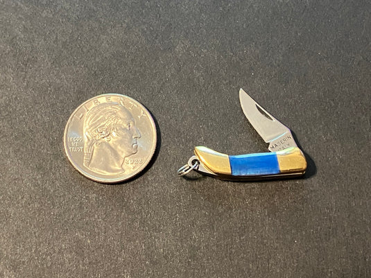 Maserin Mignon Miniature Knife, Blue Bone (705/O-B)