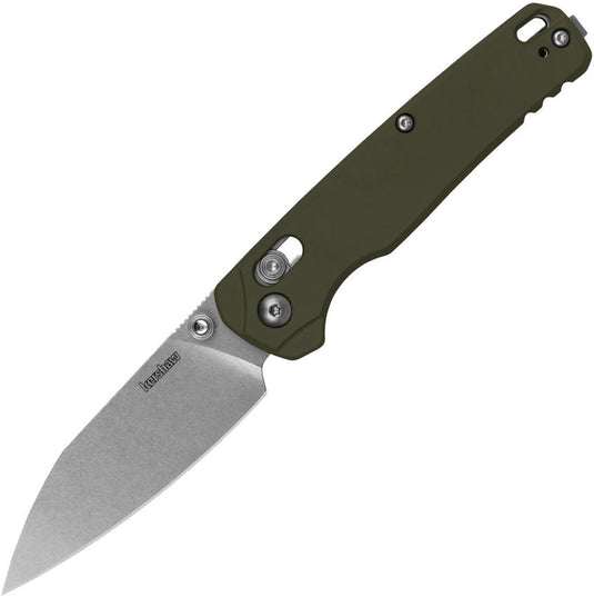 Kershaw® Bel Air Olive Green, Reverse Tanto Stonewash MagnaCut (6105OLSW)