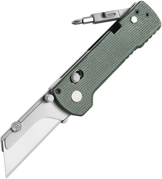 Oknife U1 Pro Utility Knife, Green Micarta
