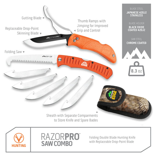 Outdoor Edge RazorPro G Saw Combo, Orange (ROC-30)