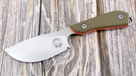White River M1 Skinner, Green / Orange Textured G10 (WRM1-SKN-TGO)