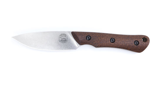 White River Smith & Sons Brave, Natural Burlap Micarta, Magnacut (WRSS-BRV-BNA)