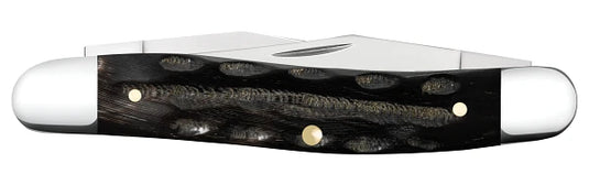 Case Black Jigged Buffalo Horn Muskrat (65032)