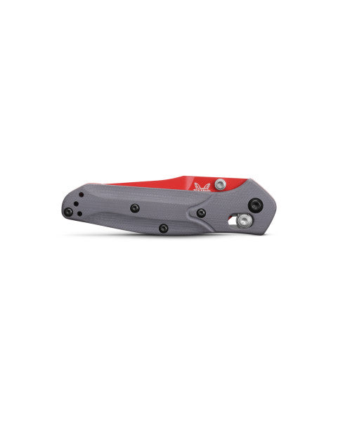 Benchmade Mini Osborne, 2024 Shot Show Exclusive, Gray & Red G10 (945RD-2401)