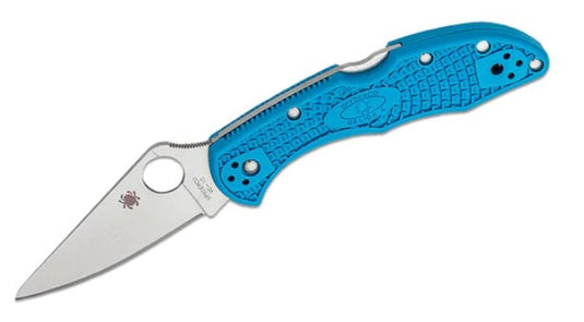 Spyderco Delica 4 Lightweight Flat Ground Blue (C11FPBL)