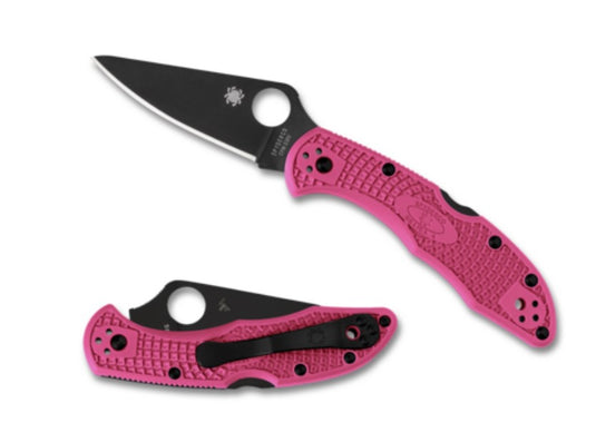 Spyderco Delica 4 Lightweight Pink Black Blade (C11FPPNS30VBK)