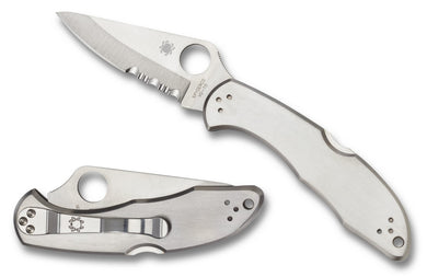 Spyderco Delica 4 Stainless Partially Serrated (C11PS)