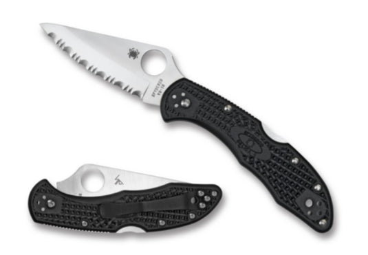 Spyderco Delica 4 Lightweight Black Serrated (C11SBK)