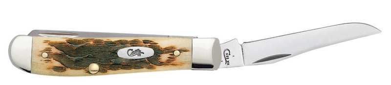 Load image into Gallery viewer, Case Amber Bone SS Peach Seed Jig Mini Trapper (00013)
