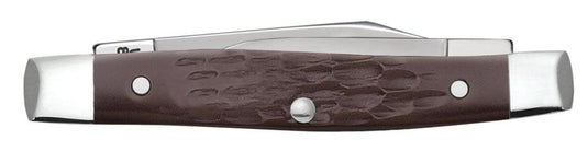 Case Jigged Brown Synthetic Small Pen (00083)