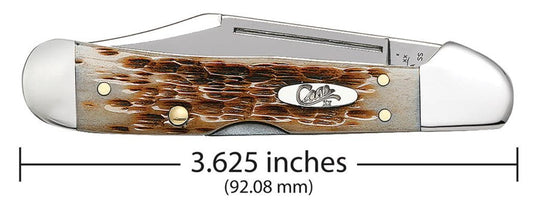 Case Amber Bone SS Peach Seed Jig Mini CopperLock® (00133)