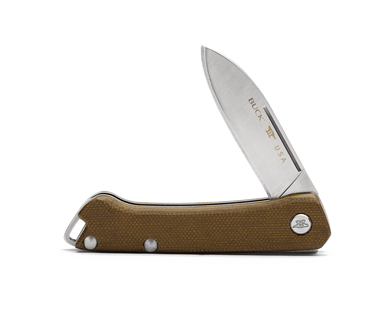 Load image into Gallery viewer, Buck® 250 Saunter Drop Point OD Canvas Micarta (0250GRS)
