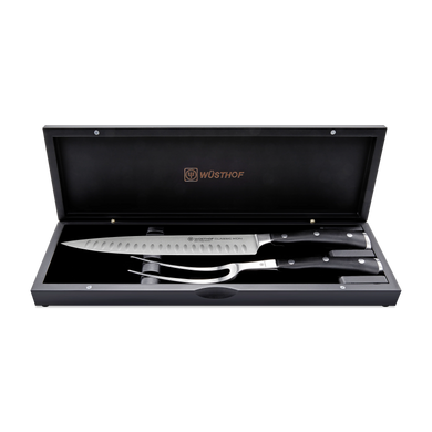 Wüsthof Classic Ikon 2-Piece Carving Set, Hollow Edge, Black Chest (1060360201) - COMING SOON!!