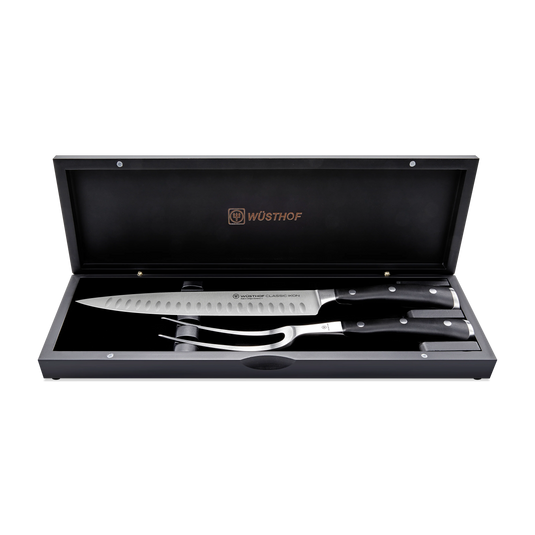 Wüsthof Classic Ikon 2-Piece Carving Set, Hollow Edge, Black Chest (1060360201) - COMING SOON!!